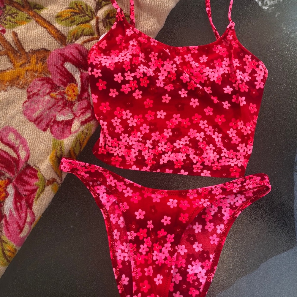 Cute hot pink swimsuit